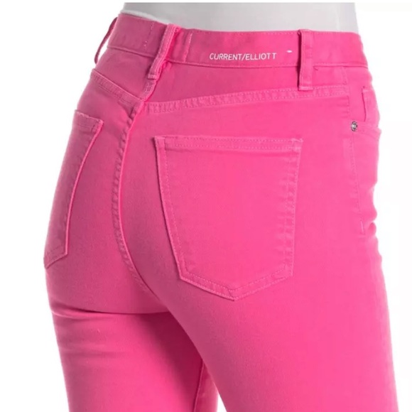 Current Elliott x Anthropologie Ultra High Waist Skinny 10 | 30 Dark Pink Jeans - Picture 8 of 12